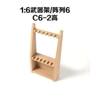  1/6 vojak zbraň box DIY príslušenstvo tabuľky, stoličky stolice drevené okno vojak úložný box uchytenie 12