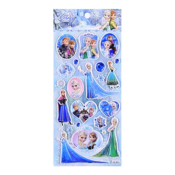  1pc Disney Mrazené Anna a Elsa Cartoon Nálepky Deti Spálňa 3D Plavidlá, Obtlačky Štítok Papiernictvo Album Nálepky Dary