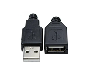  1PCS nstallation počítač s rozhraním USB spoločnú matku USB vedúci 0 USB Typ-Plug 4 Pin matka hlavou popruh shell
