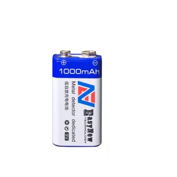  2 ks/veľa Veľkú kapacitu, 9V 1000mAh lítium-iónová batéria 6F22 nabíjateľná batéria detektor hračka nabíjateľná batéria