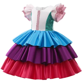  2021 Letné Vianoce Deti Maškarný Cosplay Kostým Deti Oblečenie Karneval Šaty Pre Dievčatá Luxusné Večerné Šaty 3-10 Rokov