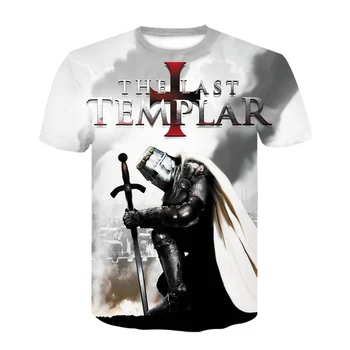  2021 Nové 3D Vytlačené Rytier Stredovekého Brnenia t shirt pre mužov Rytieri Templar Harajuku populárne tričká, letné Bežné Unisex topy