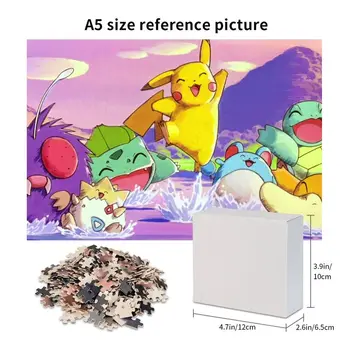  300Pieces Pokémon Pikachu Drevené Puzzle Deti Cartoon Zvierat Dreva Skladačka Začiatku Vzdelávacieho Hračky pre Deti,