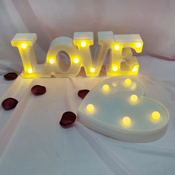  3D Láska Srdce Stan LED List Svietidlá Vnútorné Dekoratívne Prihlásiť Nočné Svetlo Svadobné Party Dekorácie Romantického Valentína Darček