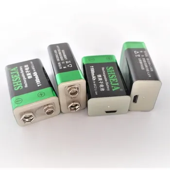  4pcs/veľa 9V 1180mAh lítium-iónová batéria USB nabíjateľné batérie detektor hračka line vyhľadávanie nabíjateľná batéria doprava zadarmo
