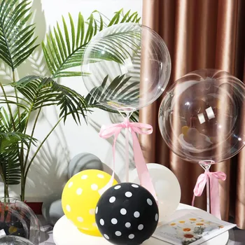  5 ks/Veľa 10/20/24/36inch Obrie Transparentné Bublina Balón LED Svetlo Jasné, Hélium Bobo Gule Narodeniny, Svadby, Párty Dekorácie