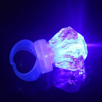  50pcs Blikajúce LED Svetlo, Krúžok Svetlé Bar Prst Kryštál Diamantu Hračka Darček Dospelých Detí Party Dekorácie Veľkonočné Valentines Day