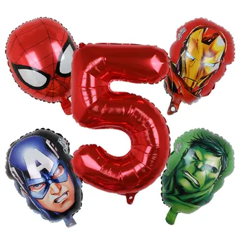  5pc MARVEL Ailuminium Fóliové Balóniky Super Hrdina Hulk, Spiderman Balóny Deti Darčeky, Narodeninová Párty Dekorácie Baby Sprcha Iron Man