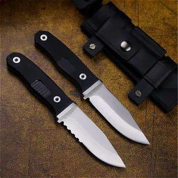  ABS čierna rukoväť 440 Vysokú tvrdosť Brúsenie vonkajšie taktické rovný Nôž North American jungle Lovecký nôž
