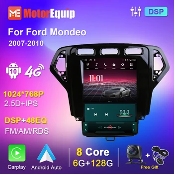  Android 10 Na Ford Mondeo MK4 2007-2010 2din autorádia Stereo Navigácia GPS, DVD, Audio Video Prehrávač Multimediálnych súborov Carplay WiFi 4G
