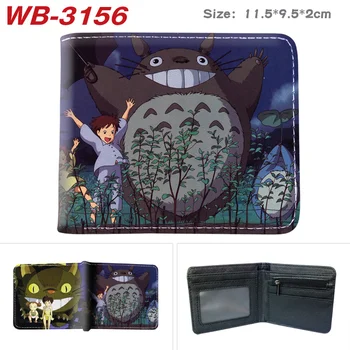  Anime Môj Sused Totoro PU Peňaženky, pánske Bifold Darčeky Bežné Teenager, Cosplay Foto Mince Držiteľov Karty Chlapci Dievčatá Kožené Peňaženky
