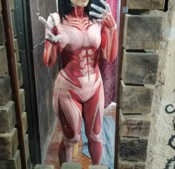  Annie Leonhardt Dievča Titan Hallowee Kostýmy 3D Tlač Útok na Titan Halloween Žena/Muž Zentai Catsuit Dievčatá Kombinézu