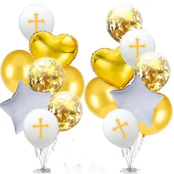  Balón, Veľkonočné Žehnaj Kríž, Veľká Noc Balóny, Party Veľkonočné Dekorácie Ballon Krst Vidlicový Sväté Prijímanie Láskavosti Christen Decotion
