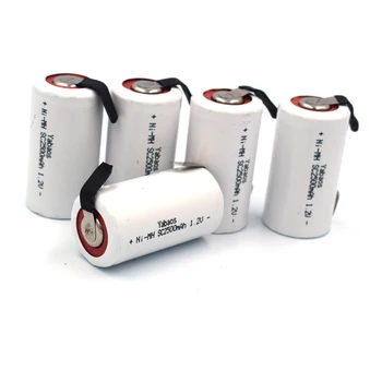  Batéria Sub C 2500Mah Bunky 1.2 V SC Ni-Mh Dobíjacie pre Elektrické Vŕtací Skrutkovač Makita Bosch Dewalt Náradie Hitachi