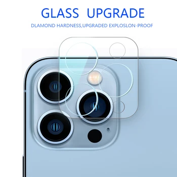  Cristal templado para iPhone, Protector de pantalla de lente de cámara para iPhone 12 13 Pro XS Max X XR 12 Mini 11 Pro Max 6 Uds