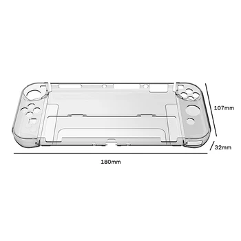  Crystal Clear Konzoly Shell pre Nintendo Prepínač OLED Ochranné Flip Prípade Crystal Priehľadný Kryt Proti pádu Shockproof Stráže #