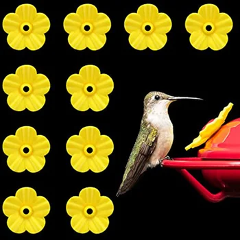  Kvety Tvar Sa Zabránilo Pohybu Jednotlivých Častí Vtáčieho Kolibrík Feeder Napájačiek Plastové Osiva Vody Nahradenie Kŕmenie Porty Kolibrík Vtáčie Krmítko