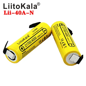  LiitoKala Lii-40A 21700 4000mAh Li-Ni Batéria 3,7 V 40A pre Vysoký výtok Mod / Kit 3,7 V 15A power +DIY Nicke