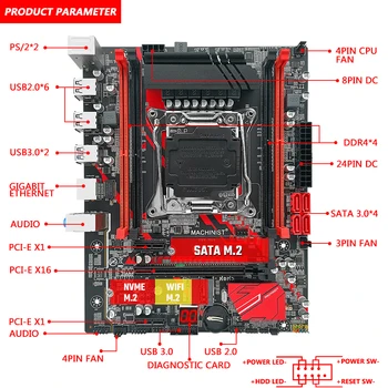  Machinsit X99 Doska S XEON E5 2650 V3 CPU 2*16GB DDR4 2133 ECC Pamäť Combo Kit Set LGA 2011-3 Procesor Štvor-kanálový