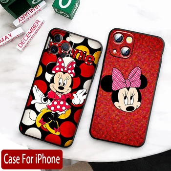  Mickey Mouse Móda Pre Apple iPhone 13 12 Mini 11 XS Pro Max X XR 8 7 6 Plus SE 2020 5 Čierne Mäkké TPU Telefón Prípade Funda Capa
