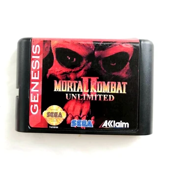  Mortal Kombat 2 Unlimited 16 bit MD Pamäťovú Kartu pre Sega Mega Drive 2 pre SEGA Genesis Megadrive