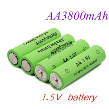  Nová Batéria AA 3800mah 1,5 V Alkalické batérie typu AA nabíjateľné batérie pre Diaľkové Ovládanie Hračka svetlo Batery