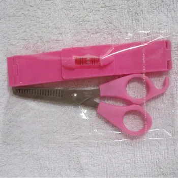  Nové Módne DIY Ružová Artefakt Horizontálne Zuby Profesionálne Vrstvy Clipper Prerezávanie Ženy, Dievčatá Vlasy Rezanie Sprievodca Nástroje Rany