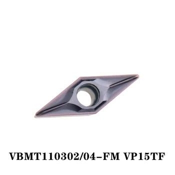  Originálne VBMT VBMT110302-FM VP15TF VBMT110304-FM 10pcs CNC Sústruhu Vloženie Karbidu Vložiť Dovezené Z Japonska Vysokej Kvality