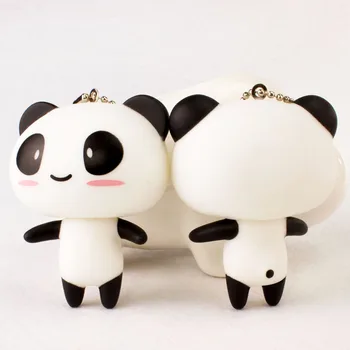  Roztomilý Zvierat Keychain Auto Kľúč Reťazca Krúžok 3D Panda reťazca prívesok Keychains šperky Pre Obchodné dary K1001