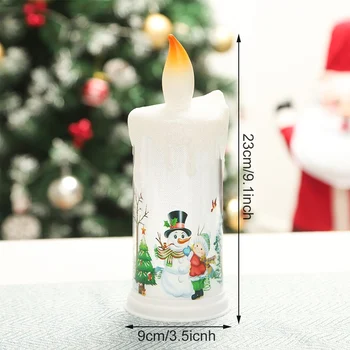  Santa Claus A Vianočné Plameň Sviečky Lampy Šťastné A Veselé Vianoce, Výzdoba Pre Domáce 2021 Vianočné Ozdoby Navidad Noel Darčeky Na Nový Rok 2022