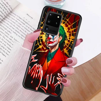  Telefón puzdro Pre Samsung S22 S21 S20 FE Ultra Pro Lite S10 5G S10E S9 S8 Plus Dark Knight Joker Karta Čierne Silikónové Krytie
