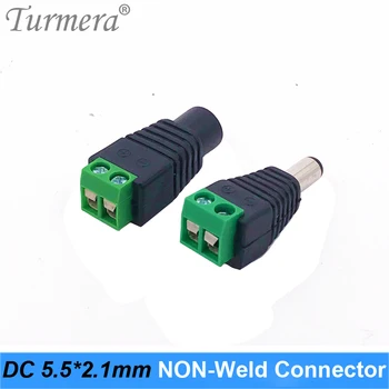  Turmera DC konektor 5.5*2.1 mm Konektor Napájania Adaptér Pripojte Konektor Kábla pre Screwdiver batérie a 3528/5050/5730 led pásy svetla