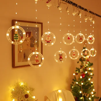  USB LED Vianočné Dekorácie Okna Svetlá Izba Garland Dekor Snehuliak Star Nočné Svetlo pre Chirstmas Nový Rok Dovolenku