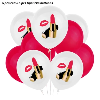  Valentína Make-Up Kozmetika Červený Rúž Hliníkovej Fólie Balón Strany Balón pre Svadby, Narodeniny, Party Dekorácie