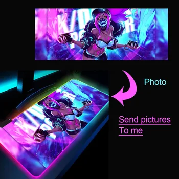  Valorant Hernú podložku pod Myš, RGB Notebook Mouse Pad XXL Podložka pod Myš Gumy Ploche Panela LED Gloway PC Herné Príslušenstvo s Podsvietením