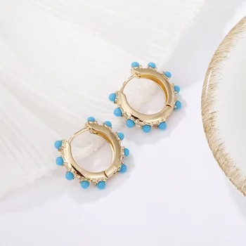  Vintage Módy Farebný Kruh, Perličkové Náušnice Pre Ženy ,Okrúhly Tvar Roztomilý OSOBNOSTI, 2021 Šperky