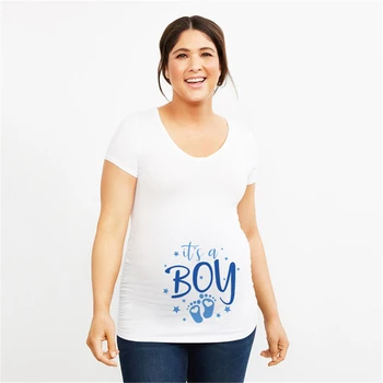  WVIOCE Chlapec/dievča Tehotné Ženy Anouncement T-Shirts Mama Materinity Letné Krátke Rukáv Top Tehotenstva Mäkké Oblečenie 0195