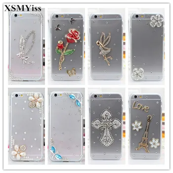  XSMYiss telefón prípade módne Bling Crystal Diamanty Drahokamu mäkké Zadný Kryt Pre SamsungS7 S8 S9 S10 S20 S21 PLUS Note8 9 10 20