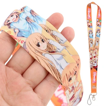  YQ592 Japonské Anime Dievča Prídavné Kúzlo Odznak Držiteľ preukazu Kryt Krk Keychain Visieť Lano Lariat Tlačidlo Krúžky Príslušenstvo