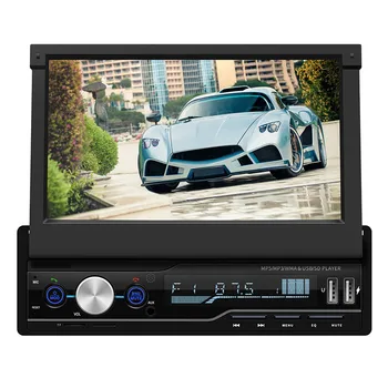  Zaťahovacie fix panel dotykový displej 7 palcov jeden din auto video, stereo mp5 s rádio FM bt, SD, USB, AUX