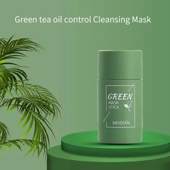  Zelený Čaj Očistný Pevnej Masky Na Čistenie Hliny Stick Maska Oil Control Anti-Akné Baklažán Starostlivosti O Pleť Zubov Starostlivosť O Tvár