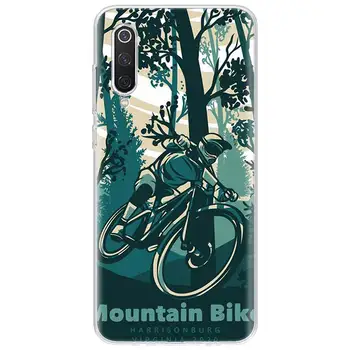  Úžasné horský bicykel Bicykel MTB Telefón puzdro Pre Xiao Redmi Poznámka 10S 9S 8T 11 10 9 8 Pro 9T 9A 9C 8A 7A 7 6 5 S2 Jasné, Mäkké