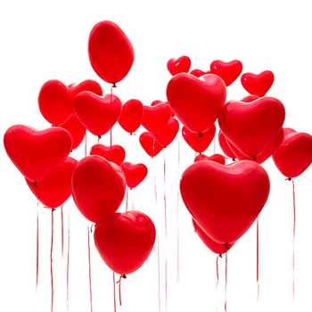  Červené Srdce Hélium Balón Dekor Anniversaire Narodeninovej Oslavy Svadby Dodávky Farebné Láska Balóniky Valentinku Navrhnúť Balónikov